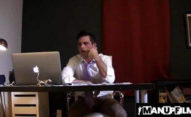 Horny Gay Lance Hart Teases Huge Dick On Cam