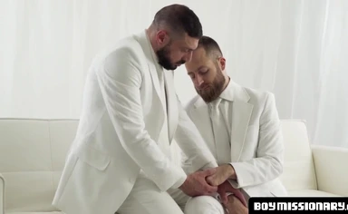 Hunky Mormon Elders Engage In Wild, Divine Bareback Pounding In A Sacred, Erotic Session