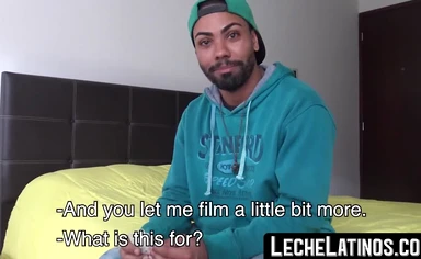 Straight Latino's raw, POV initiation into gay sex ends with a cum-filled mouth