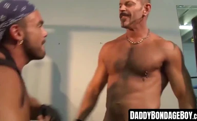 Pierced muscle hunk's nipple torment and intense BDSM domination
