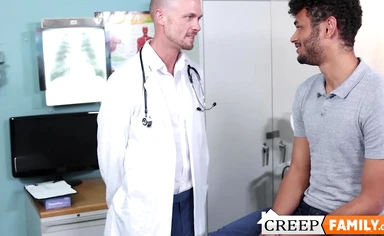 I let my doctor stepdad Jake Lawrence examine my penis but ends up sucking it