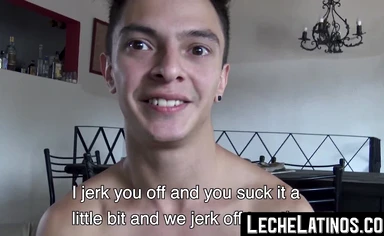 Cute straight Latino's first raw, on-camera fuck for cash
