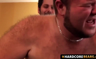 Cute gay bear Anthony Cox barebacked after mutual blowjob deeply